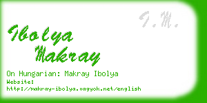 ibolya makray business card